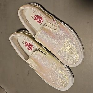 Vans slip on glitter shoes